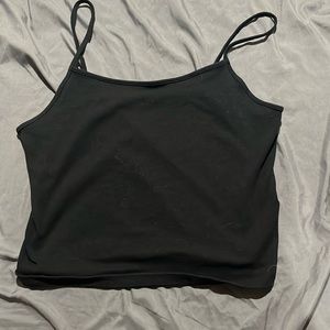 Black Cropped Tank Top